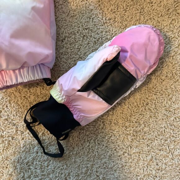 Goldbergh Lumina Puffer Ski Jacket Coat NWT Pastel Pink Purple US 10 Mittens - Picture 11 of 12